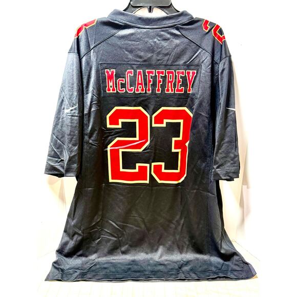 Chistian McCaffrey 49ers Mens 2XL Super Bowl LVlll Game Nike Jersey NEW w/tags - Picture 5 of 7